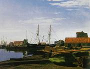 unknow artist View_of_Larsen_Square_near_Copenhagen_Harbor oil painting on canvas